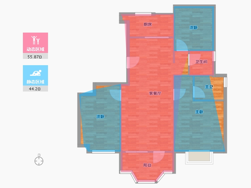 河北省-石家庄市-观唐名邸-94.40-户型库-动静分区