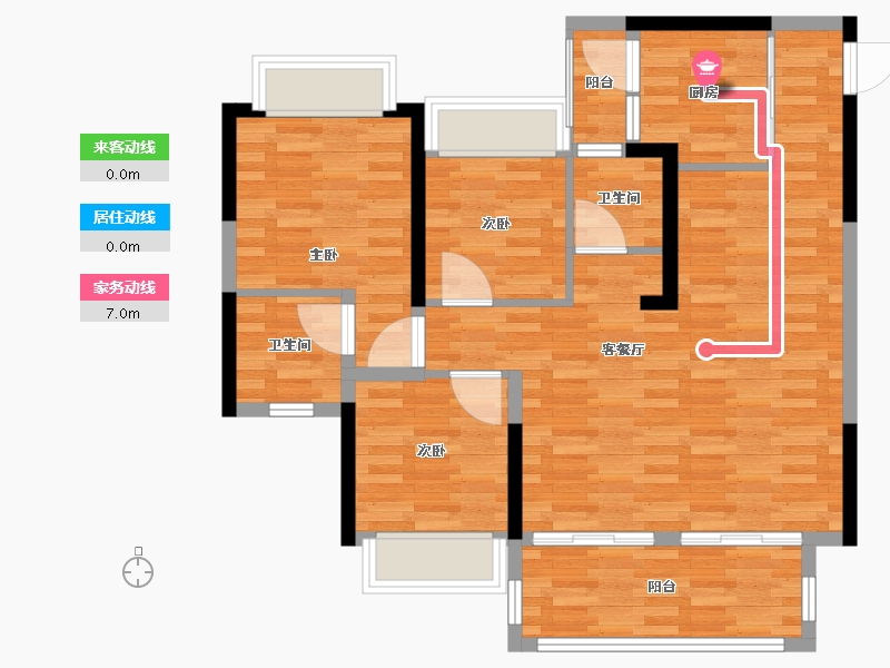 四川省-德阳市-南城品创-83.87-户型库-动静线