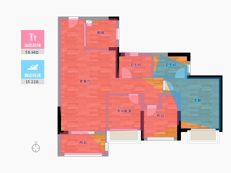 广东省-佛山市-顺控桂樾台-71.20-户型库-动静分区