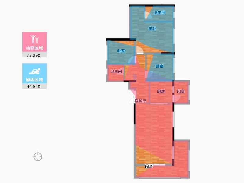 四川省-成都市-梓潼宫TOD汀蘭-119.81-户型库-动静分区