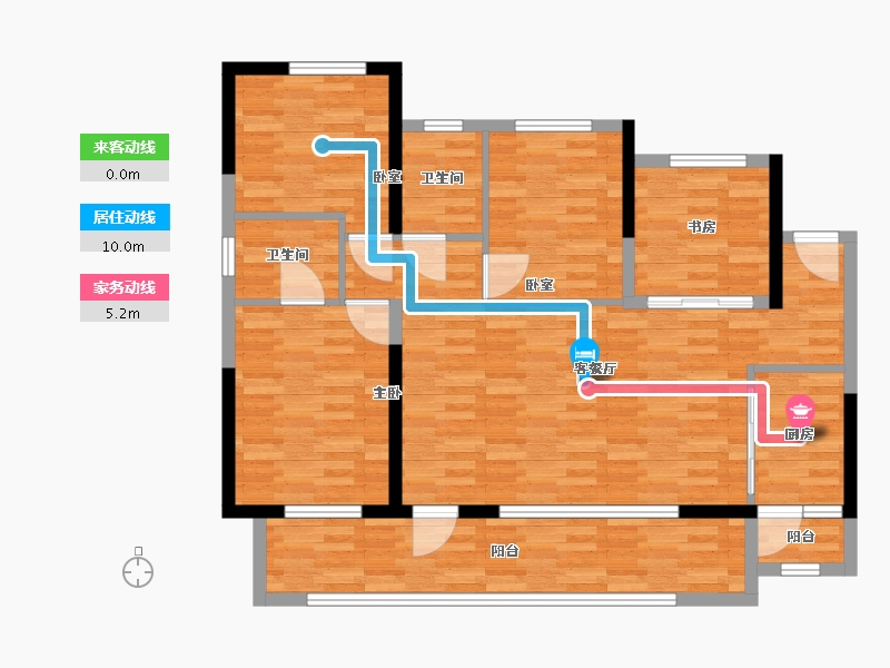 四川省-宜宾市-光明春天·海翔·天宸-103.36-户型库-动静线