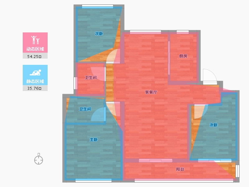 云南省-普洱市-云悦府-86.64-户型库-动静分区