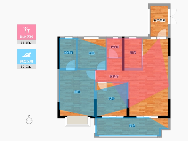 河南省-许昌市-龙誉雅居-90.70-户型库-动静分区