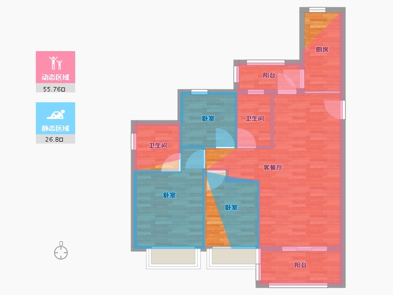 江苏省-无锡市-恒大观澜府-101.68-户型库-动静分区