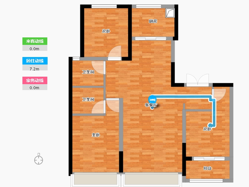 陕西省-西安市-创新港梧桐南院（一期）-94.16-户型库-动静线