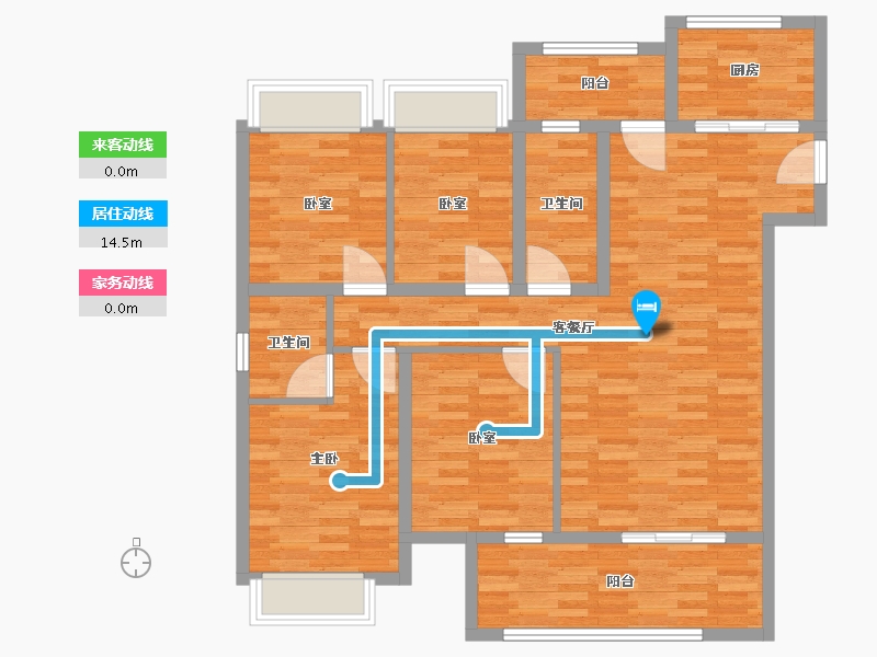 福建省-泉州市-源昌银河天悦-105.84-户型库-动静线