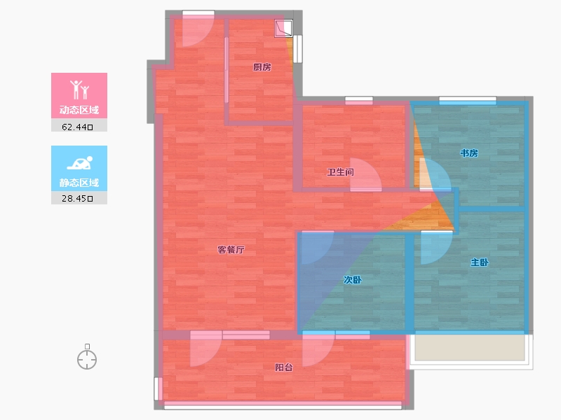 山东省-青岛市-通和悦章-80.09-户型库-动静分区