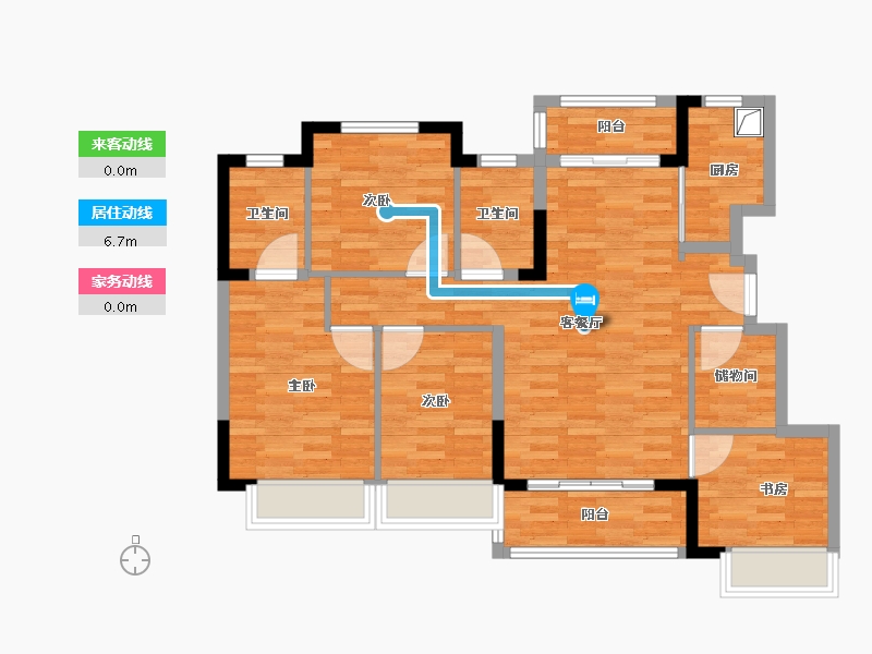 四川省-成都市-源昌幸福里-90.89-户型库-动静线