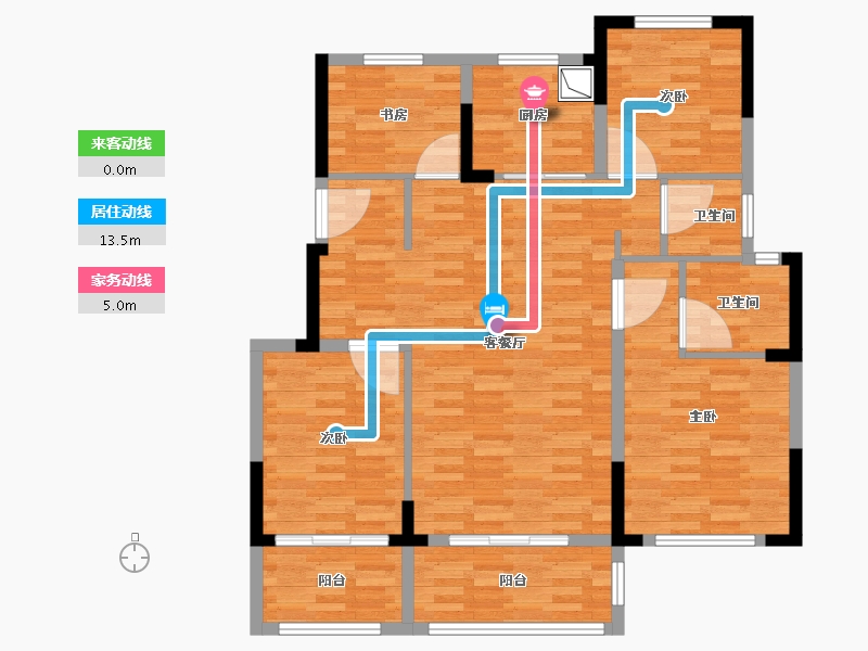 江苏省-扬州市-维投·山河颂-102.40-户型库-动静线