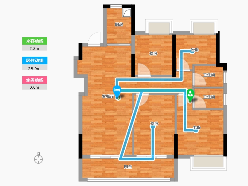 福建省-漳州市-璞樾丹霞-88.00-户型库-动静线