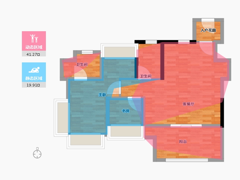 广东省-广州市-中建·未来方洲-61.05-户型库-动静分区