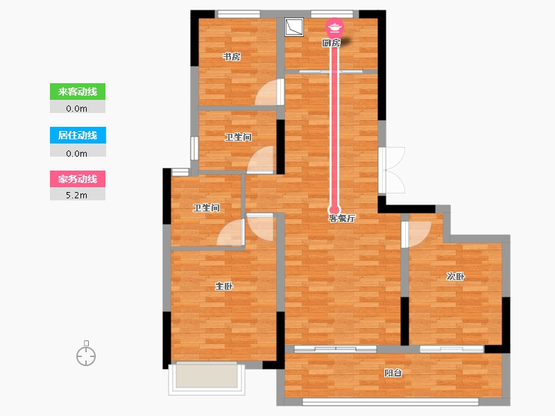 浙江省-绍兴市-剡湖云璟-88.00-户型库-动静线