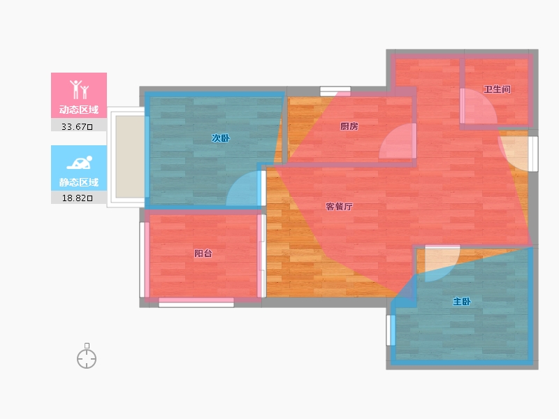 陕西省-西安市-吉祥院子-55.26-户型库-动静分区