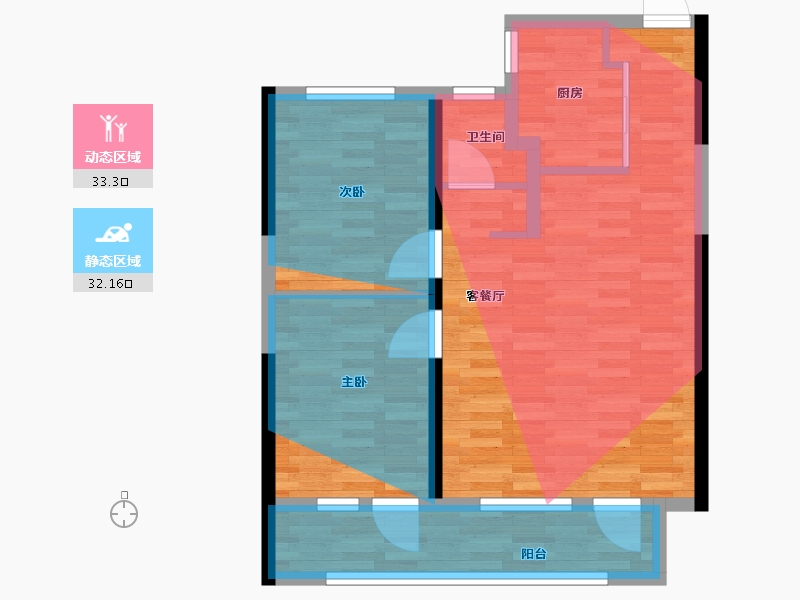 山西省-长治市-明鼎·天樾-71.43-户型库-动静分区