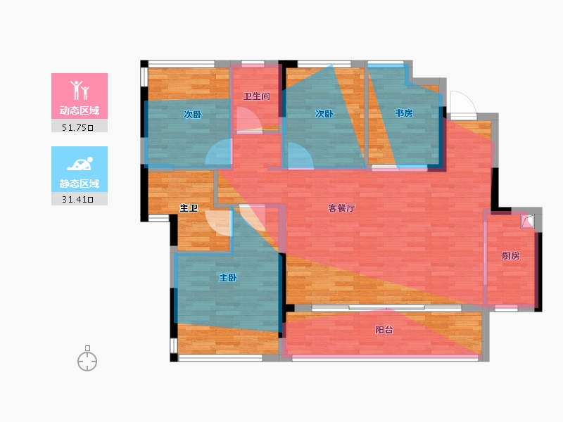 四川省-成都市-高投合悦锦萃-104.21-户型库-动静分区