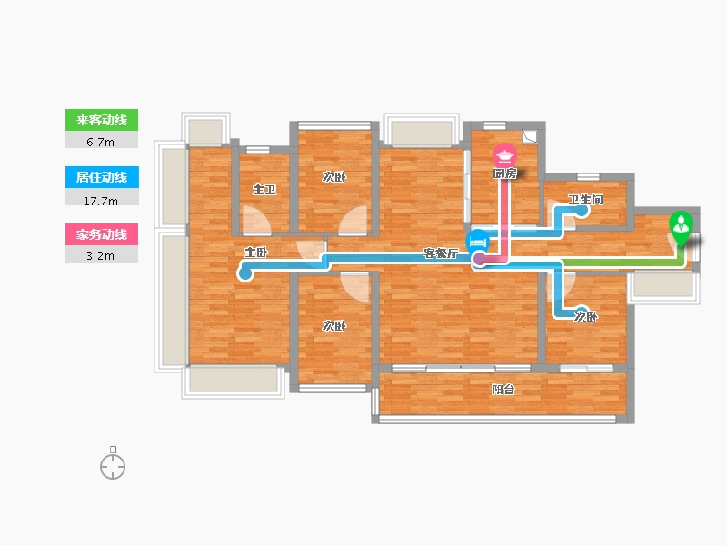 广东省-广州市-中旅·璞樾天序-103.06-户型库-动静线