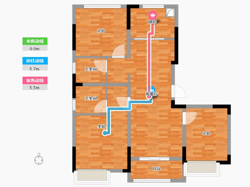 浙江省-金华市-婺城城投文晖雅居-92.80-户型库-动静线