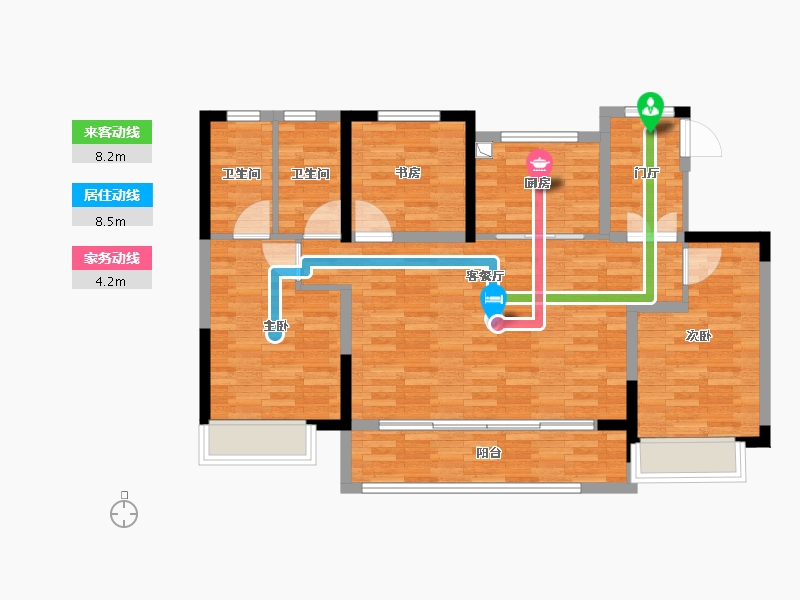 河北省-邢台市-泰实玺樾华府-94.78-户型库-动静线