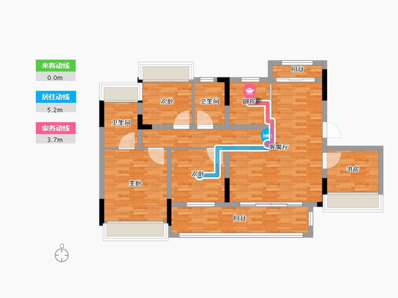 四川省-资阳市-上甲山水小区-104.00-户型库-动静线