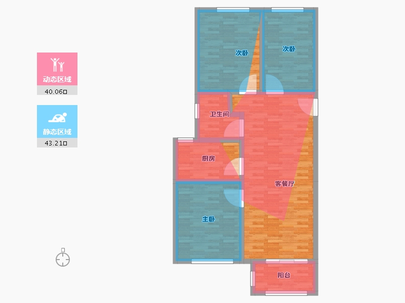 安徽省-宿州市-瑞泰城市广场-92.86-户型库-动静分区