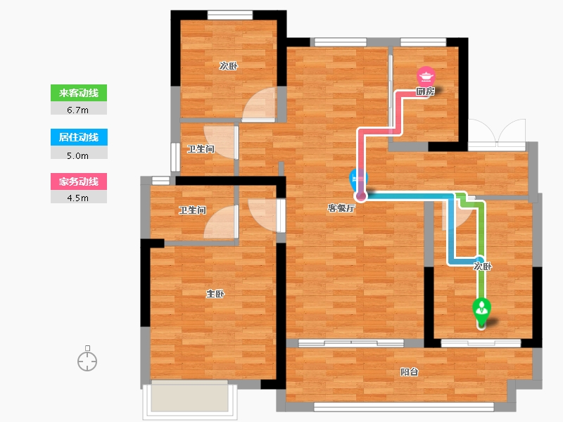 河北省-邯郸市-恒泽臻园（磁县）-84.73-户型库-动静线