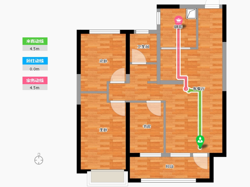 山西省-长治市-明鼎·天樾-85.60-户型库-动静线