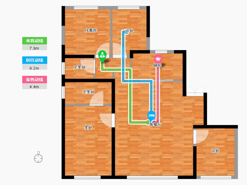 湖北省-武汉市-沙湖天境-114.40-户型库-动静线