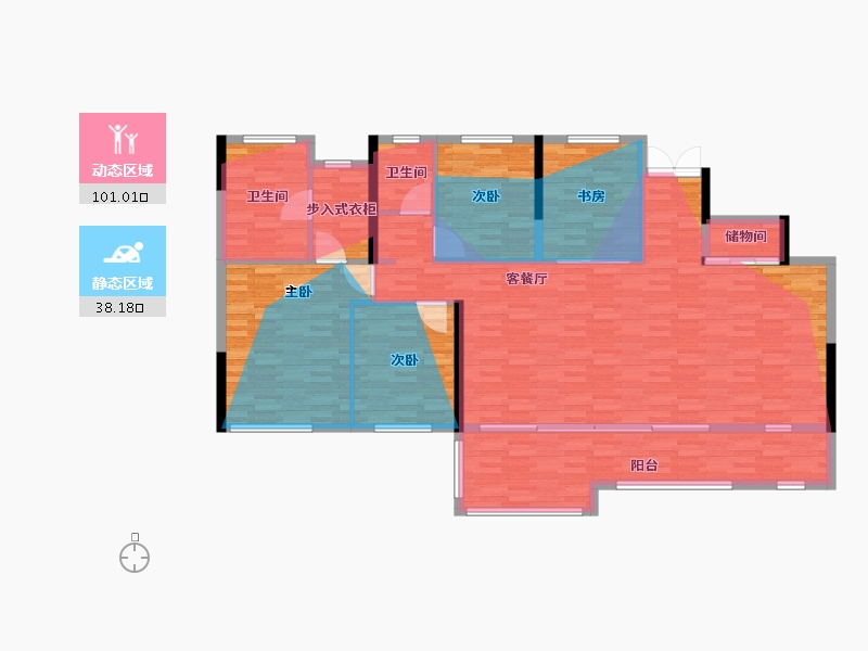 四川省-成都市-星河WORLD九墅-143.02-户型库-动静分区