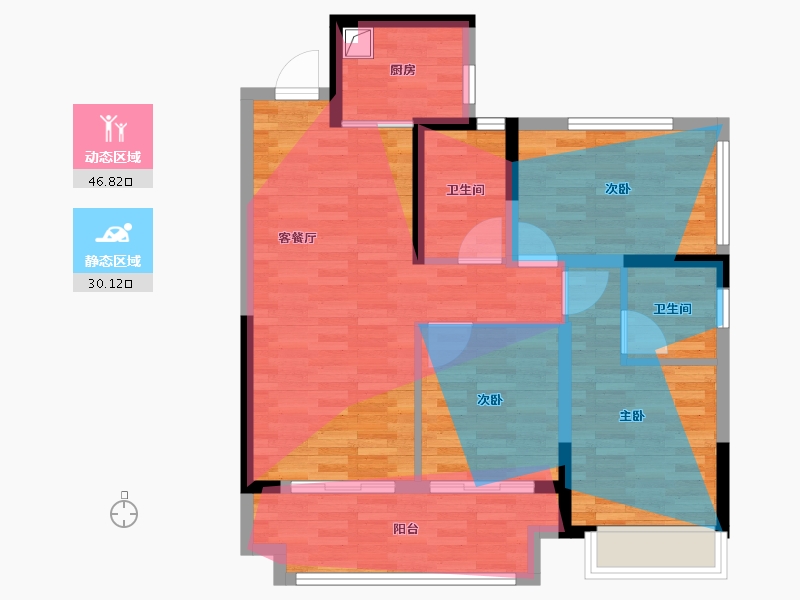 广西壮族自治区-南宁市-交投和顺青云台-83.22-户型库-动静分区