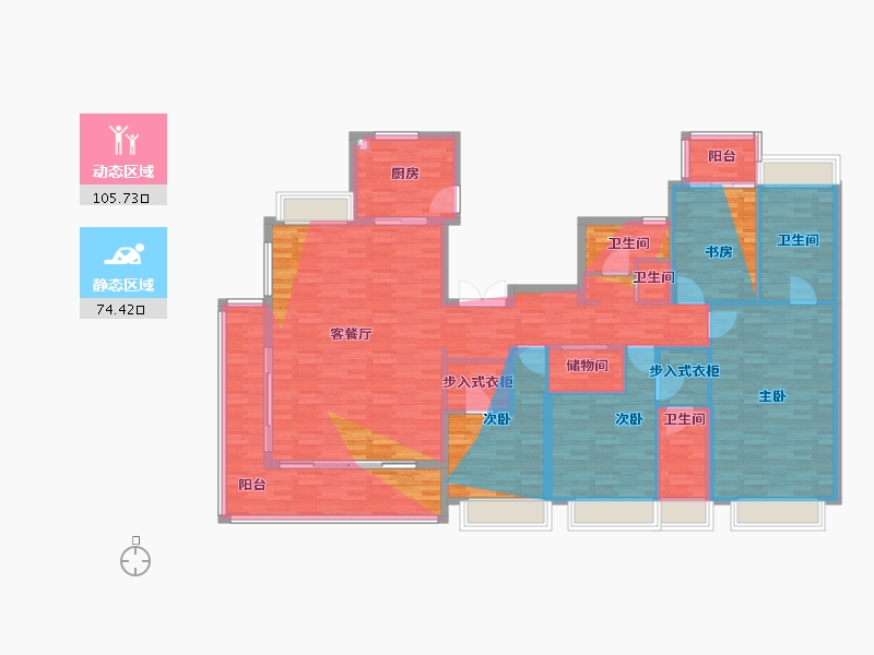 湖北省-荆州市-城发·寅宾苑-178.33-户型库-动静分区