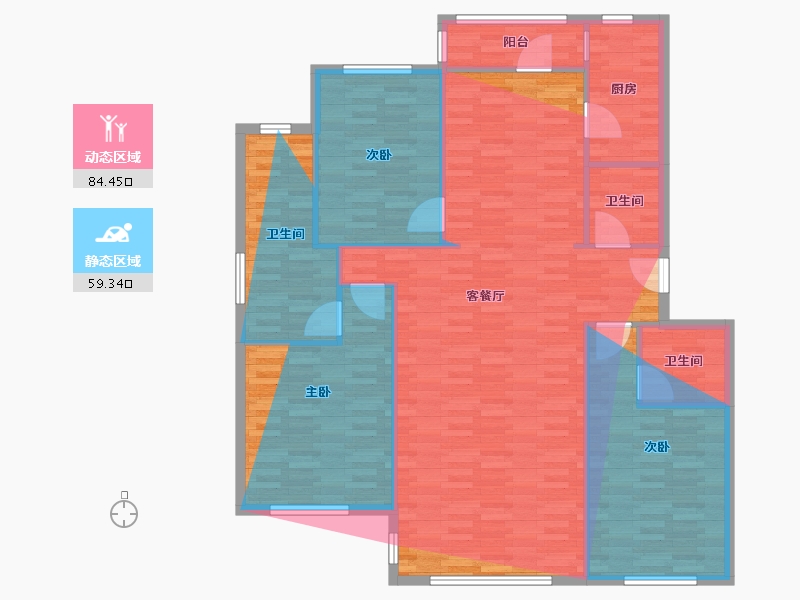 内蒙古自治区-呼伦贝尔市-呼伦贝尔盛源金水岸-150.00-户型库-动静分区