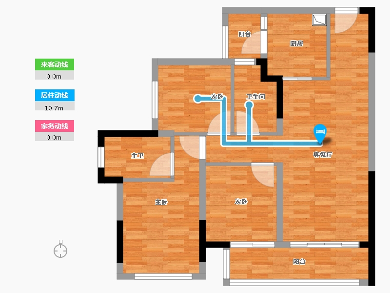 四川省-成都市-星河WORLD九墅-81.06-户型库-动静线