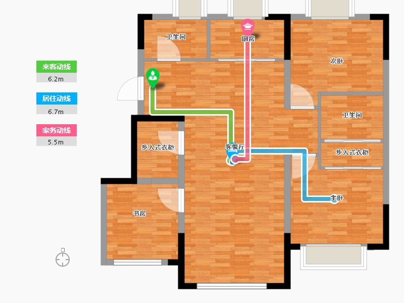 黑龙江省-哈尔滨市-浩宁上东府-101.60-户型库-动静线