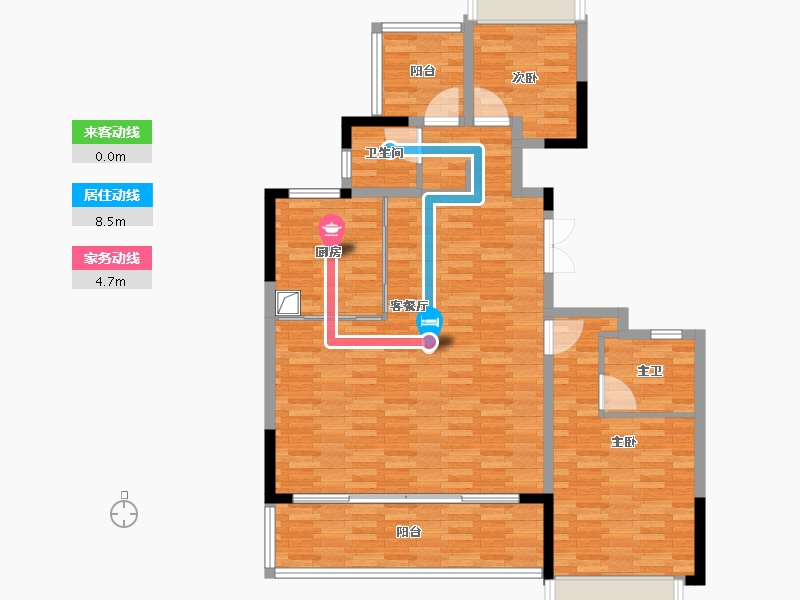 海南省-三亚市-三亚观岚-105.55-户型库-动静线