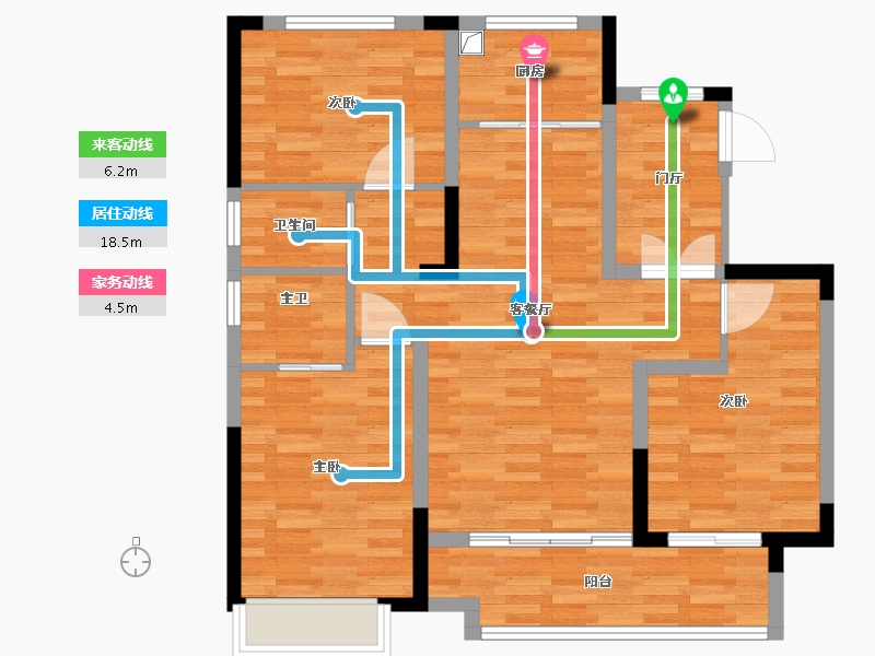 河北省-邢台市-泰实玺樾华府-89.01-户型库-动静线