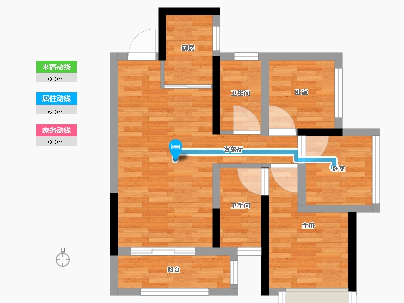 广西壮族自治区-南宁市-麒麟云都-54.73-户型库-动静线