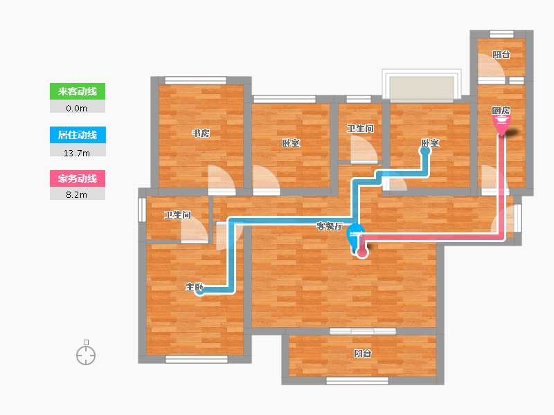 四川省-德阳市-锦利锦御府二期-88.21-户型库-动静线