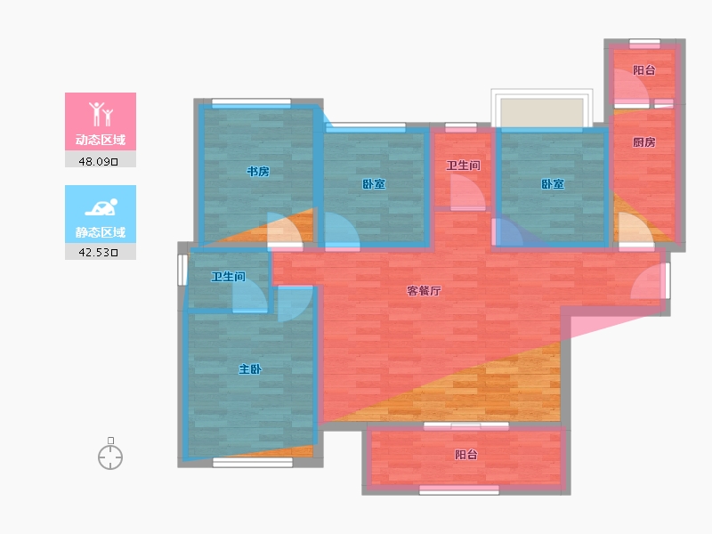 四川省-德阳市-锦利锦御府二期-88.21-户型库-动静分区