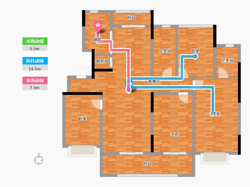 江苏省-连云港市-苍梧河滨花园-174.00-户型库-动静线