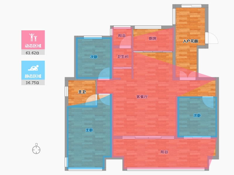 河南省-许昌市-金石青云上境-99.14-户型库-动静分区