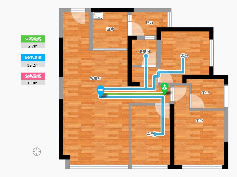 贵州省-贵阳市-贵阳城投毓翠-78.00-户型库-动静线