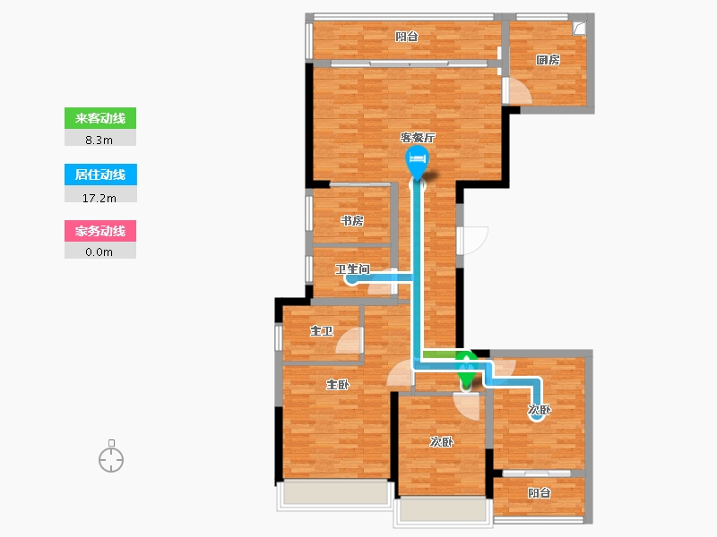 浙江省-台州市-华鸿天悦外滩-114.40-户型库-动静线