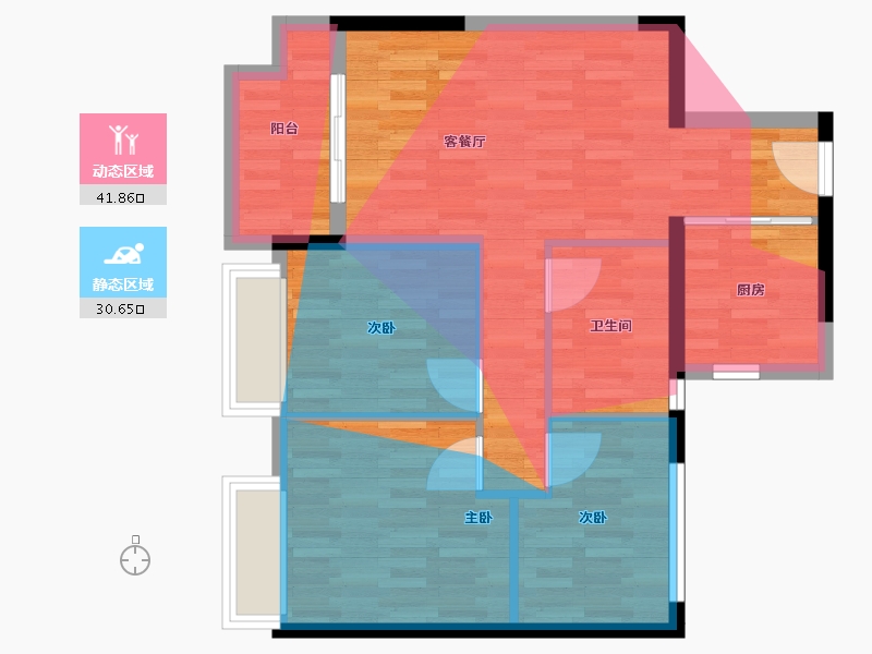 江苏省-盐城市-长坝和润花园-72.12-户型库-动静分区