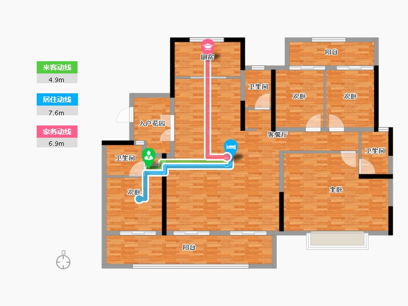 湖南省-长沙市-中建和悦宸光-182.46-户型库-动静线