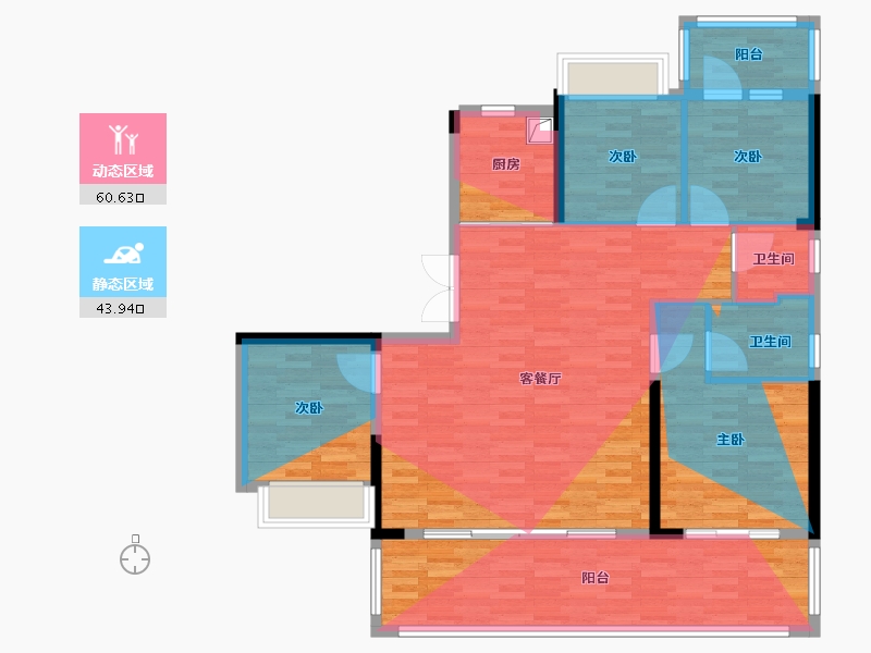 广西壮族自治区-南宁市-南宁冠江墅二期-138.00-户型库-动静分区