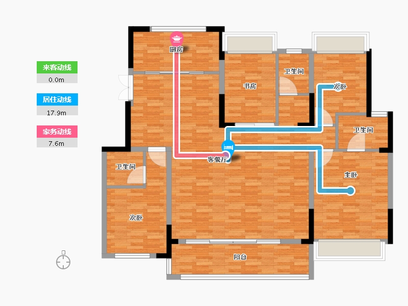 江苏省-苏州市-张家港中锐星公元-132.00-户型库-动静线