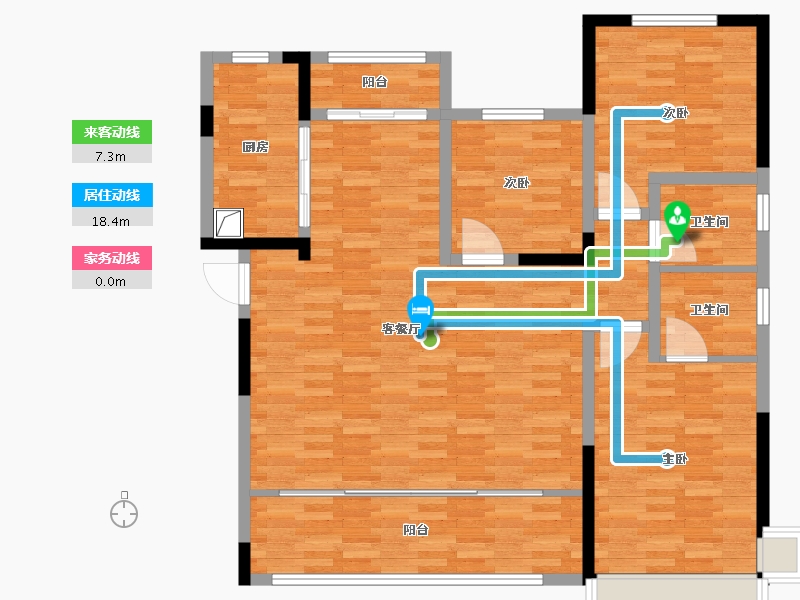 陕西省-延安市-理想城-113.48-户型库-动静线