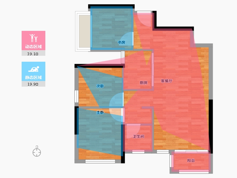 福建省-泉州市-永隆翡翠湾-64.95-户型库-动静分区