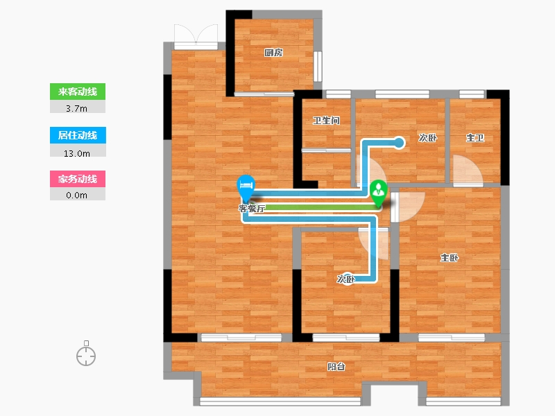 河南省-许昌市-龙誉雅居-87.54-户型库-动静线