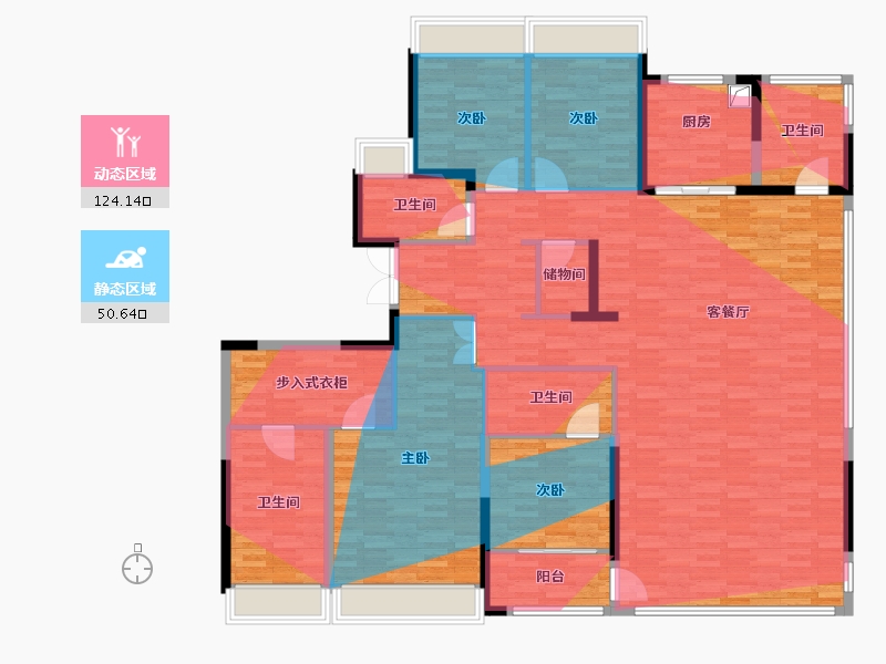 安徽省-合肥市-招商庐州臻境-190.40-户型库-动静分区